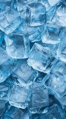 Obraz premium Background of blue ice cubes