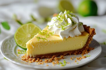 photo of lime pie slice