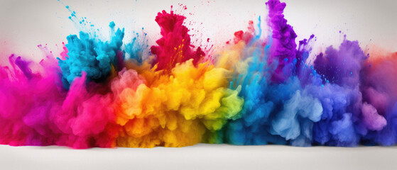 Colorful explosion of paint. , 3 .