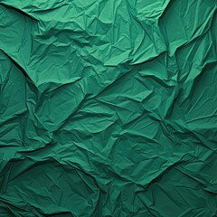 Nature's Canvas: Crumpled Green Paper Perfect Texture"
