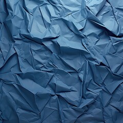 Ocean Whispers: Blue Ruffled Texture of Crumpled Paper Background"