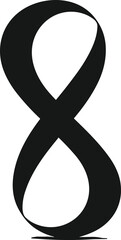 Infinity Loop Ribbon Vector Symbol