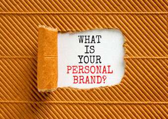 What is your personal brand symbol. Concept words What is your personal brand on beautiful white...