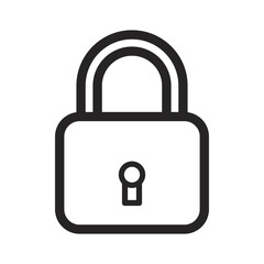 padlock vector icon, isolated on white background