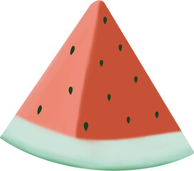 watermelon fruit slice vector illustration