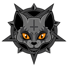 black cat head logo