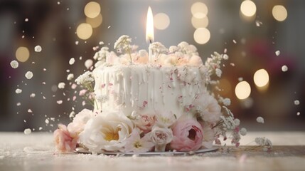 A joyous celebration white cake