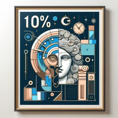 Poster sale modern. Minimalism. Generative AI