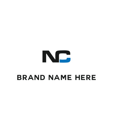 NC logo. N C design. White NC letter. NC, N C letter logo design. Initial letter NC linked circle uppercase monogram logo. N C letter logo vector design.	
