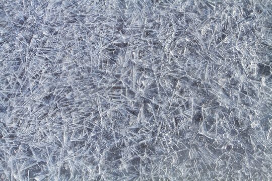 a pattern formed by smoothed ice crystals
