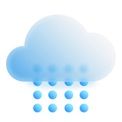 Snow Cloud Glassmorphism Icons and Symbol Png Svg Illustrator	
