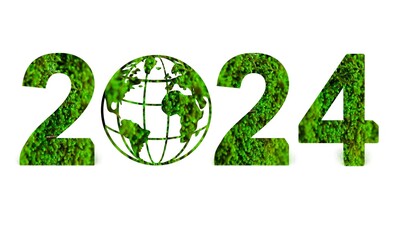 2024 New Year green recycling card