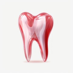 Tooth 3d vector isolated in white background, generative ai