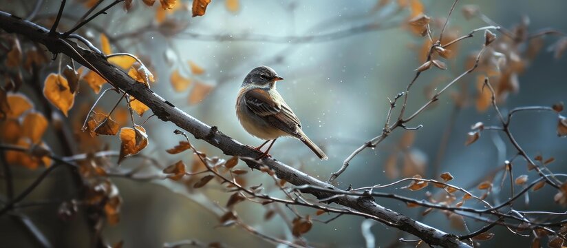 Bird sitting on a limb