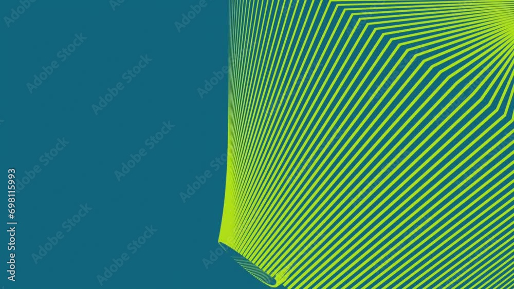 Poster Abstract loop animation background with a stripe pattern. 3d rendering 4K
