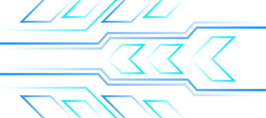 abstract tech arrows blue gradient stripes banner futuristic background