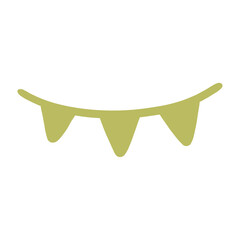 illustration of a Little Princess Flag Birthday Green Theme