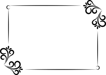 Floral Border Element Design 03