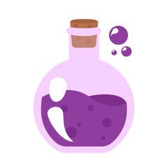 Purple Poison Bottle Vector Illustration
