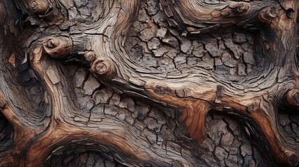 Close-up of a tree trunk showing intricate patterns of its bark.