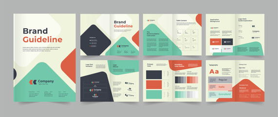 Brand guideline layout design - obrazy, fototapety, plakaty