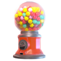 Fototapeta premium Gumball dispenser, PNG image 