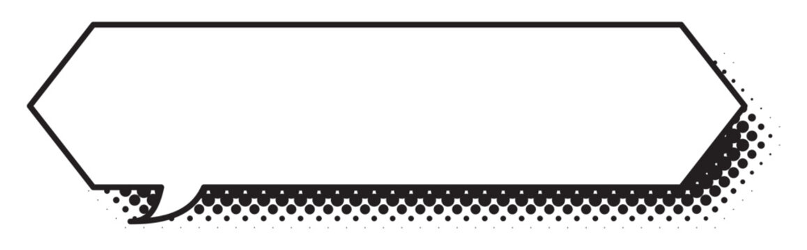 吹き出しのイラスト15【ハーフトーン影】