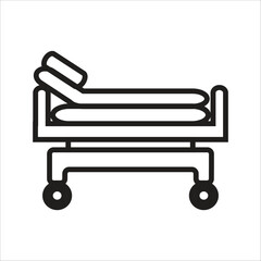 bed vector icon line templte