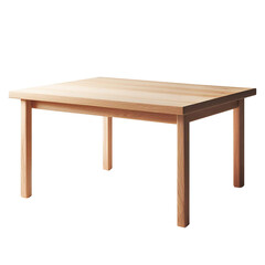 Side view of wood table with transparent background