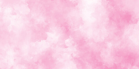 pink watercolor paper textured illustration with splashes, soft and cloudy lovely and beautiful bright and shiny pink texture, Creative paint gradients, splashes and stains for presentation.