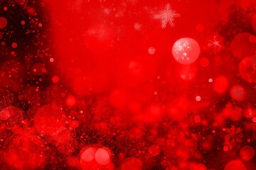 Defocused abstract bokeh red Christmas soft background