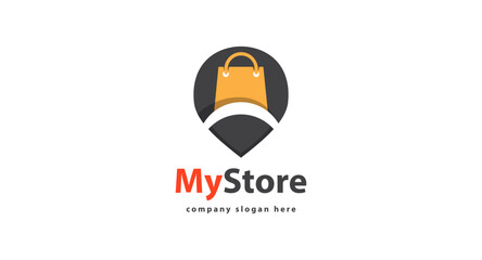 Online Shop Logo designs Template. Illustration vector graphic of shopping cart and shop bag combination logo design concept. Perfect for Ecommerce, sale, discount or store web element.