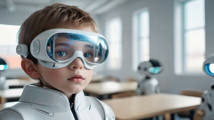 child doing STEM, virtual reality, technology