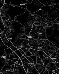 Montgomery Village Maryland Map, Detailed Dark Map of Montgomery Village Maryland