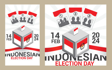 Vector Illustration Indonesian Election day 2024