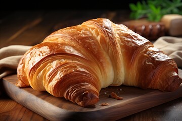 Exquisite French Bakery Croissant with Irresistible Aroma and Irresistibly Crispy Texture