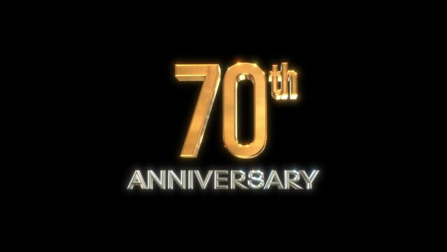 70th happy birthday anniversary text alpha
