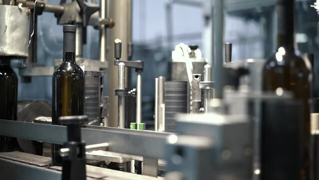 Bottling factory machinery produсtion line, bottling line for processing and bottling alcohol