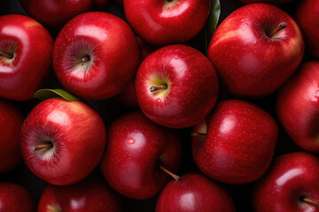 Background of red ripe juicy apples