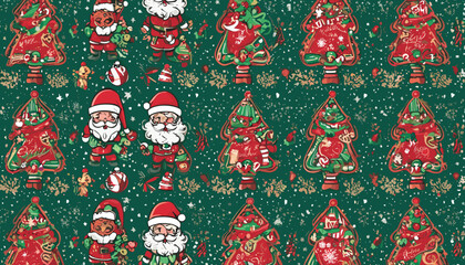 santa claus christmas tree background