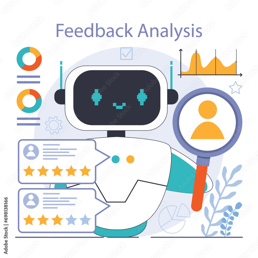 Poster chat bot. ai-powered customer service. online consultation with artificial neural network. artificia