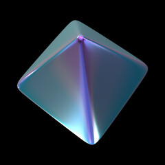 3d holographic abstratc shape