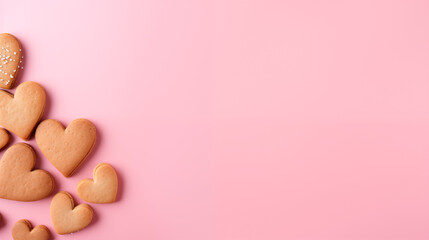Heart shaped cookies - obrazy, fototapety, plakaty