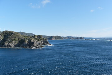 Fototapeta premium 石廊崎から見える景色 静岡県南伊豆町 The view from Ishirozaki Minami-Izu Town, Shizuoka Prefecture
