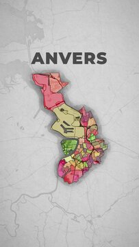 Animated Map Of Antwerp, Belgium (Anvers)