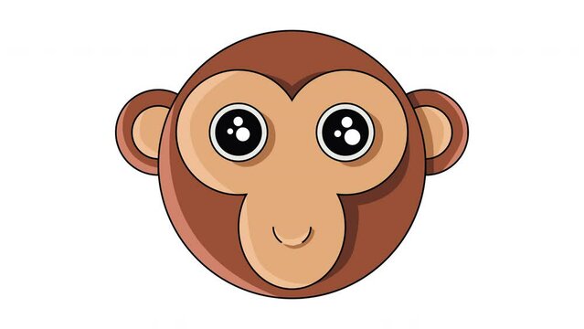 Animation forms a monkey head icon