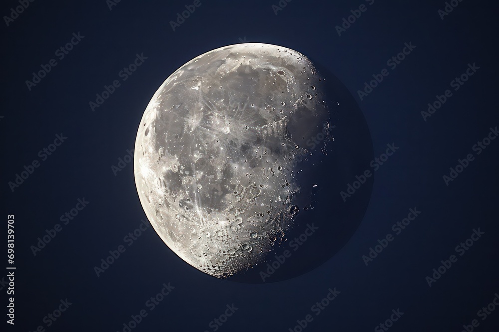 Wall mural an image capturing the enigmatic allure of the moon's surface, with its mysteries waiting to be expl