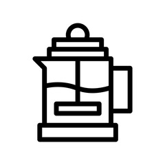 french press line icon