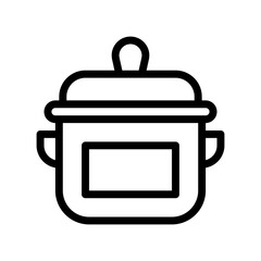 cooking pot line icon