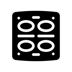 cupcake mold glyph icon